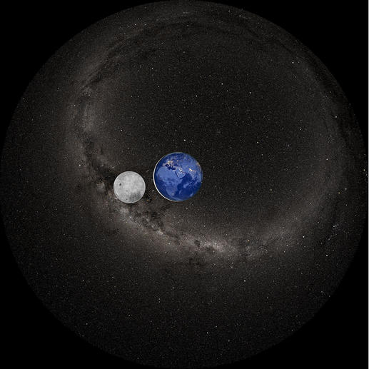 Projektionsscheiben Erde/Mond