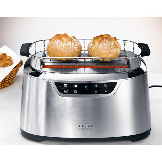 Dank des breiten Korbaufsatzes auch für große Brötchen, Brezeln, Croissants,… geeignet. Dank des breiten Korbaufsatzes auch für große Brötchen, Brezeln, Croissants,… geeignet.