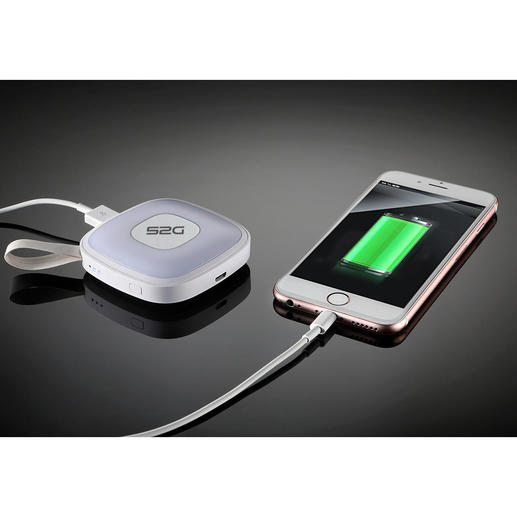 2.000 mAh Ladekapazität reichen für eine komplette Smartphone-Ladung, zum Nachladen Ihres E-Readers oder Tablets. 2.000 mAh Ladekapazität reichen für eine komplette Smartphone-Ladung, zum Nachladen Ihres E-Readers oder Tablets.