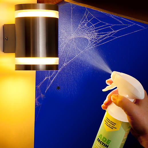 AdeSectin Spinnen-Langzeitschutz Die farb- und geruchlose Flüssigkeit bildet einen unsichtbaren Film, der Spinnen bis zu 3 Monate fern hält.