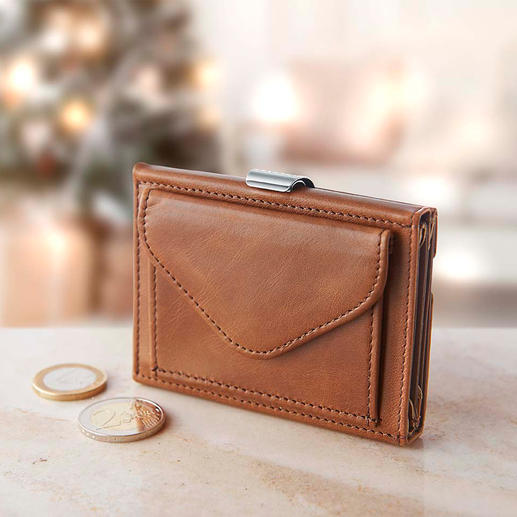 Multi Wallet mit Münzfach, Braun Multi Wallet mit Münzfach, Braun
