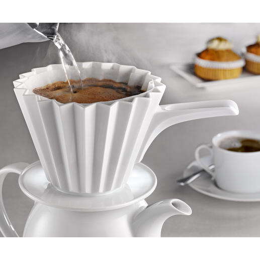 Thermo-Kaffeefilter Weltneuheit: Der doppelwandige Porzellan-Kaffeefilter in mehrfach prämiertem Design.