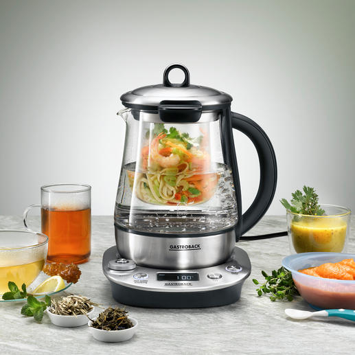 Gastroback 3-in-1-Wasserkocher Advanced Die neue Generation Wasserkocher: Tee-Automat und Wasserbad-Kocher in einem.