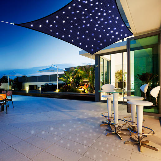 LED Sonnensegel dreieckig Solarbeleuchtung Lichterkette für Terrassenbeschattung 