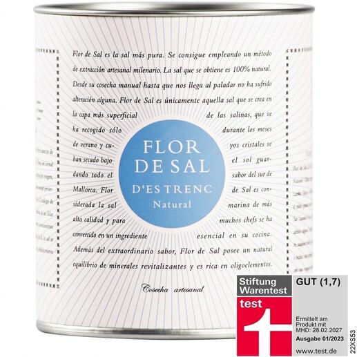 Dose Flor de Sal d’Es Trenc, natürliche Variante, 180g.