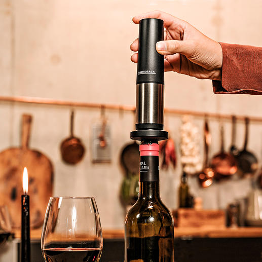 Gastroback Aroma-Weinverschluss Die Inertgas-Methode der Profis: hält geöffnete Weine bis zu 3 Wochen frisch.