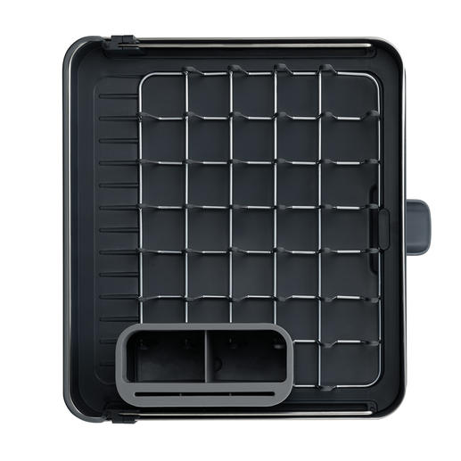 Zusammengeschoben ideal für den kleinen Abwasch: mit kompakter Grundfläche von 36,4 B x 32 T cm. Zusammengeschoben ideal für den kleinen Abwasch: mit kompakter Grundfläche von 36,4 B x 32 T cm.