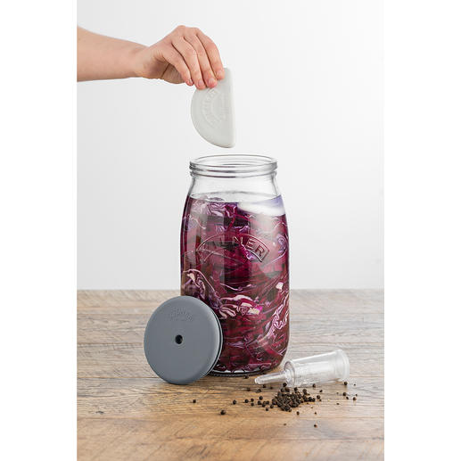 Kilner FermentierSet, 3 Liter, Einmachglas mit Gärverschluss