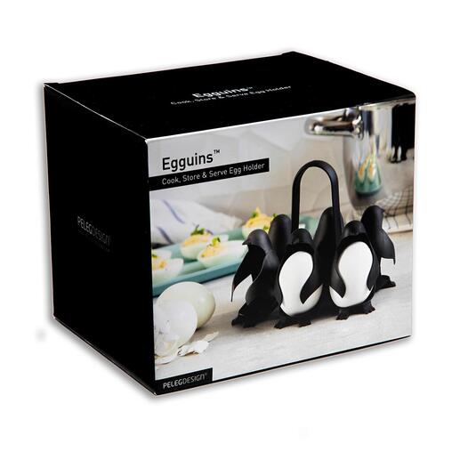 3-in-1 Kücheneierdampfer 6 Eieraufbewahrungsregale Pinguin  Eierkocher