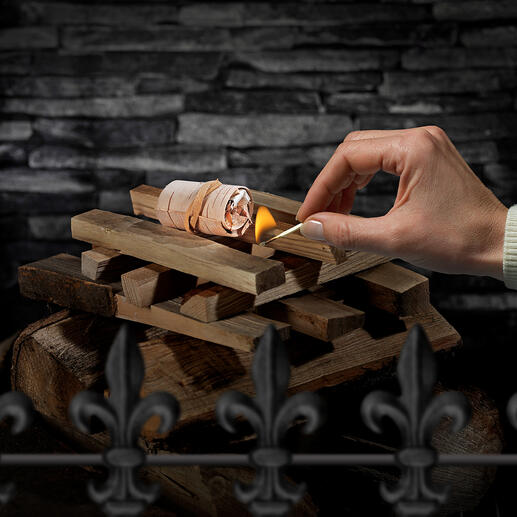 Mit nur einem Anzünder entfachen Sie spielend auch größere Mengen Grillkohle oder Holz für Kamin- und Lagerfeuer. Mit nur einem Anzünder entfachen Sie spielend auch größere Mengen Grillkohle oder Holz für Kamin- und Lagerfeuer.