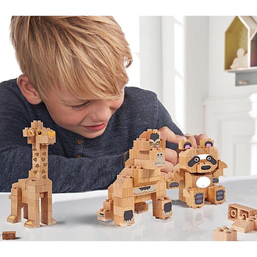 Bausteine aus Massivholz Für Panda, Giraffe, Gorilla oder freies Bauen: die Baustein-Sets aus Buchenholz. Nachhaltiger Spielspaß.
