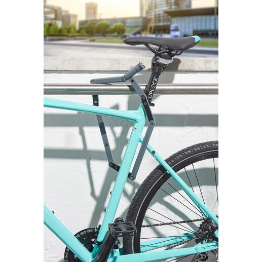 UPLOCK® Fahrradschloss Patentiertes Design verbirgt das Fahrradschloss elegant in der Sattelstütze.