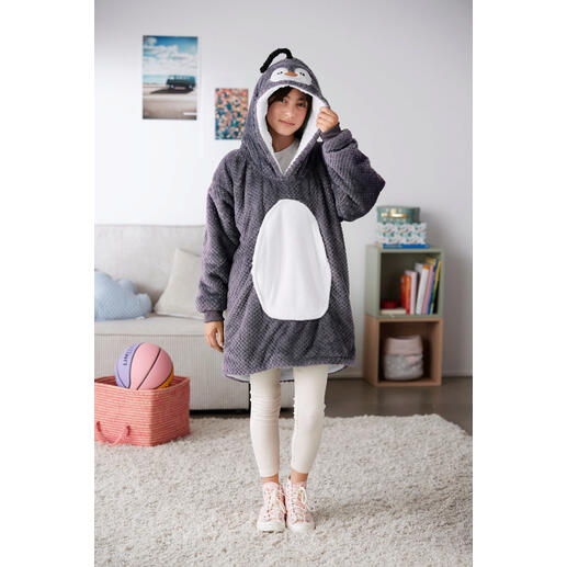 Wahlweise als Hasen- oder Pinguin-Hoodie und in je 3 Größen erhältlich.