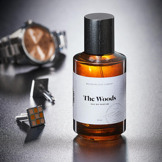 Das erste Herrenparfum der Brooklyn Soap Company: The Woods. Vom weltbekannten Parfümeur Mark Buxton kreiert – und doch noch ein Geheimtipp.