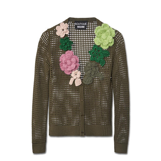 Khaki-Häkeljacke Khaki-Häkeljacke