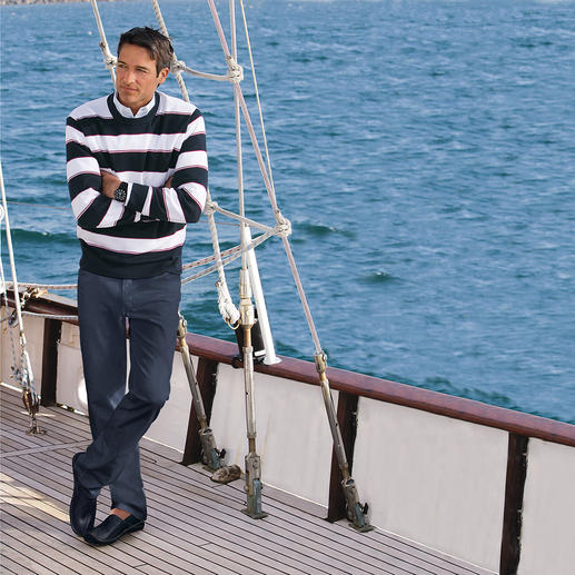 Pima-Pullover Maritime Block Stripes Pima-Pullover Maritime Block Stripes