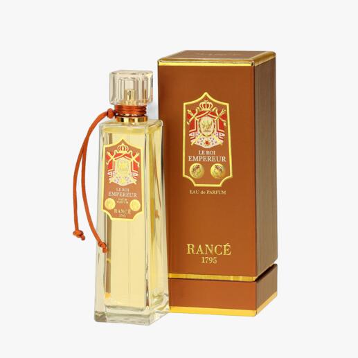 Das Eau de Parfum Le Roi Empereur von Rancé - Napoleons Krönungs-Duft: eine Parfum-Rarität mit Geschichte. Der historischer Duft wird überwiegend aus natürlichen Inhaltsstoffen wie Blüten, Blätter und Gräsern gemacht.