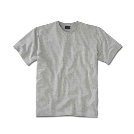 155 g-Ragman T-Shirt in grau-meliert mit rundem Ausschnitt