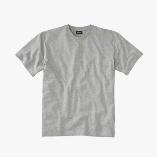 155 g-Ragman T-Shirt in grau-meliert mit rundem Ausschnitt