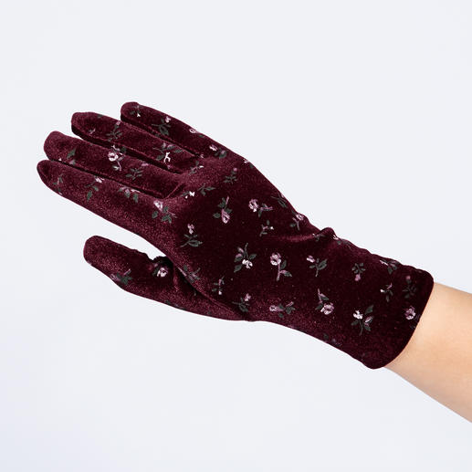 Die Fleece- und Samt-Handschuhe von Ixli, Frankreich. Fröhlich bunt statt langweilig uni.