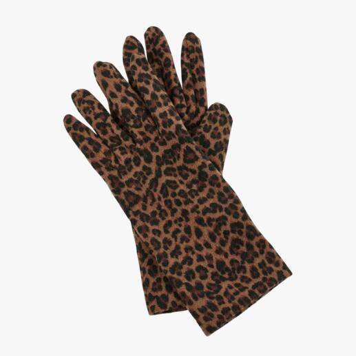 Die Fleece-Handschuhe von Ixli, Frankreich. Animalprint statt langweilig uni.