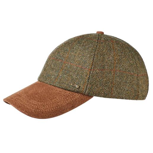 Die edle Leder-Tweed-Cap: Wer Funktion will, braucht auf Stil nicht zu verzichten. Wasserabweisend durch Teflon-Beschichtung. Wunderbar wärmend durch Thermo-Steppfutter.