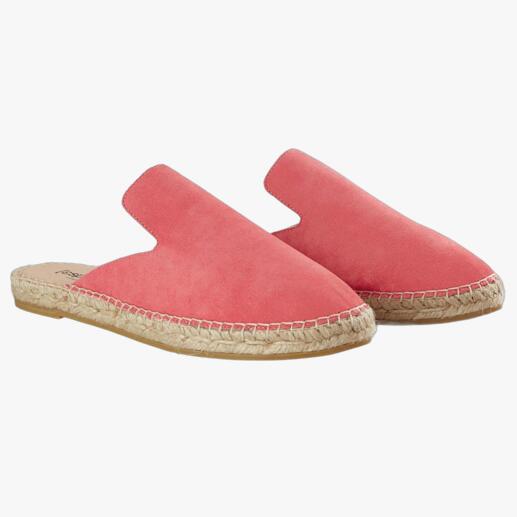 Die modischen Mules vom Traditions-Hersteller für Espadrilles – Espadrij l‘originale. Aus softem Veloursleder und mit typischer Jute-Sohle. Made in Spain. 