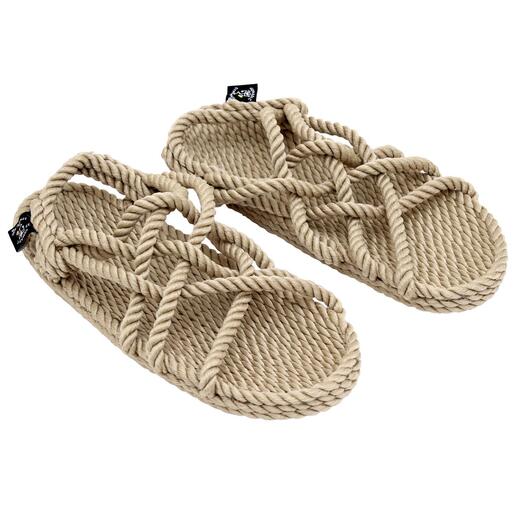 Die modischen und nachhaltigen Sandalen aus Seilgeflecht. Zum sehr guten Preis. Vom US-Label Nomadics. Für Damen und Herren. 