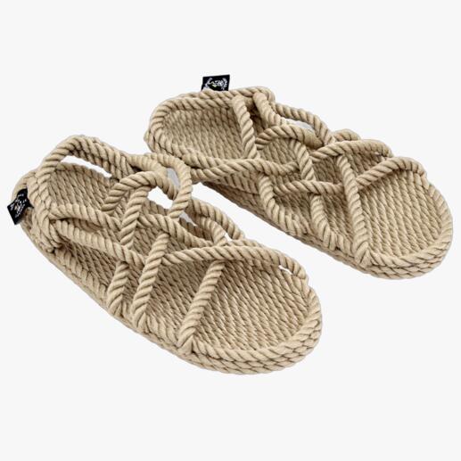 Die modischen und nachhaltigen Sandalen aus Seilgeflecht. Zum sehr guten Preis. Vom US-Label Nomadics. Für Damen und Herren. 