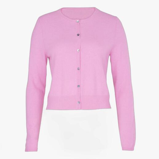 Rosa FTC Kurz-Cardigan mit Knöpfen in Vorderansicht