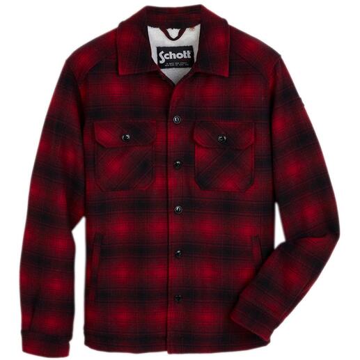 Ein Klassiker auf Trendkurs: Nie zuvor war die Holzfäller-Hemdjacke so modisch, so weich und wärmend.  Vom US-Kult-Label Schott NYC.