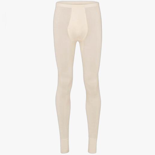Beige Longpants aus Woolen Silk für Herren, elastischer Stoff