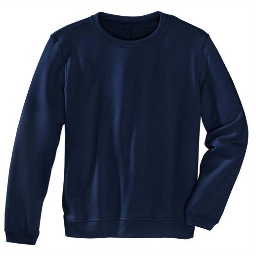 Das luxuriöse French-Terry-Sweatshirt mit seltenem Kaschmir-Anteil. Sportiv und doch elegant. Wärmend und doch angenehm frisch. Made in Italy. Von Junghans 1954.