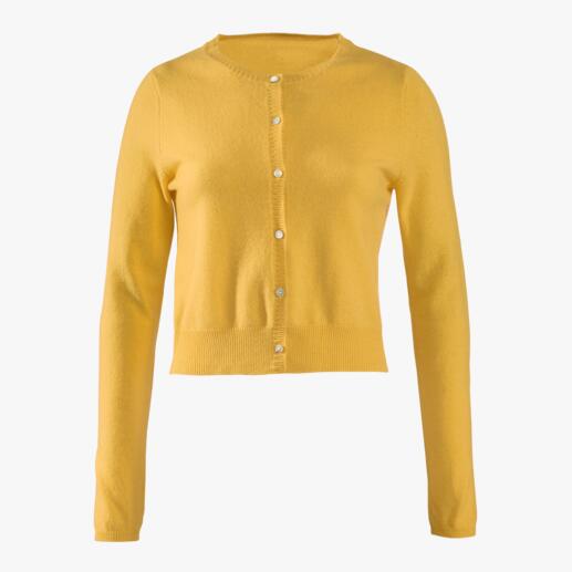 Gelber FTC Kurz-Cardigan mit Knöpfen