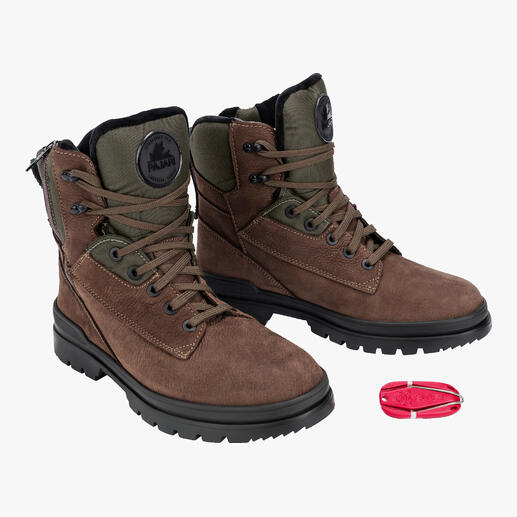 Die Ice-Gripper von Pajar®, Kanada: stylishe Boots, 100 % wintertauglich. Wasserdicht. Atmungsaktiv. Rutschsicher. Komfortabel. Und wärmend bis -30 °C.