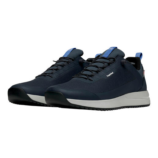 Tropicfeel Sneaker in Dunkelblau mit schwarzen und grauen Akzenten.