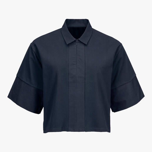 Das legere, bequeme Blusen-Shirt: in modernem Boxy-Schnitt und aus formstabilem Stretch-Jersey.  Herrlich soft, bequem elastisch und pflegeleicht.