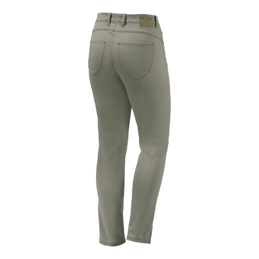 Khaki Five-Pocket-Hose von RAPHAELA BY BRAX, Ansicht von hinten.
