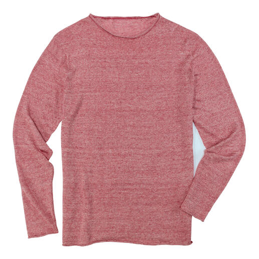 Ultraleichter Sommerpullover in einem hellen Rotton
