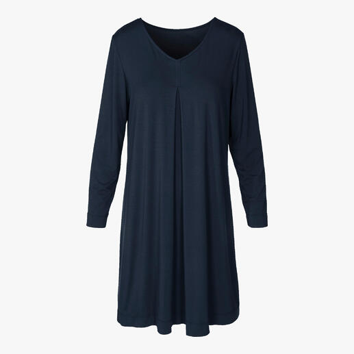 Seidenweicher Clean-Chic für die Nacht und den Frühstückstisch. Das stilvoll schlichte Nightshirt aus zarter Bambus-Viskose. 