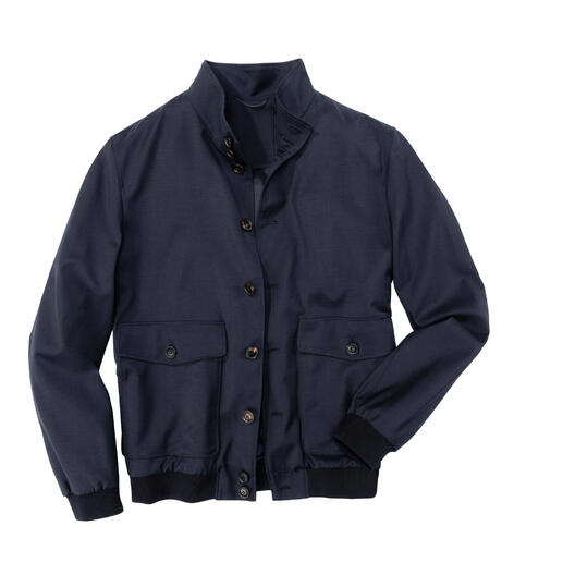 Storm-System®-Blouson, Vorderseite zeigt Knöpfe und Taschen, dunkler Stoff.