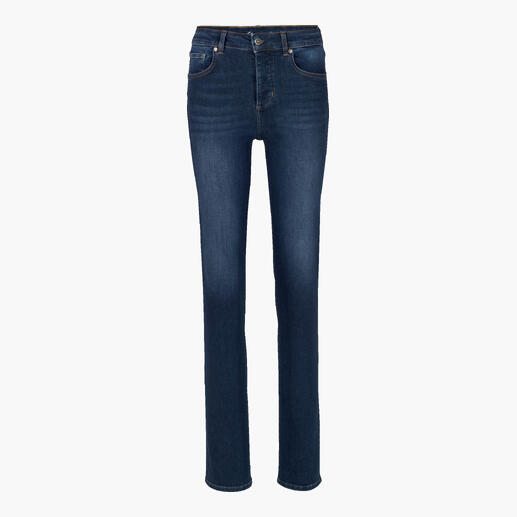 Liu Jo Straight Jeans auf einem weißen Hintergrund.