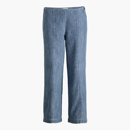 Helle Lyocell-Leinen-Schlupfhose in Größe 36 aus front.