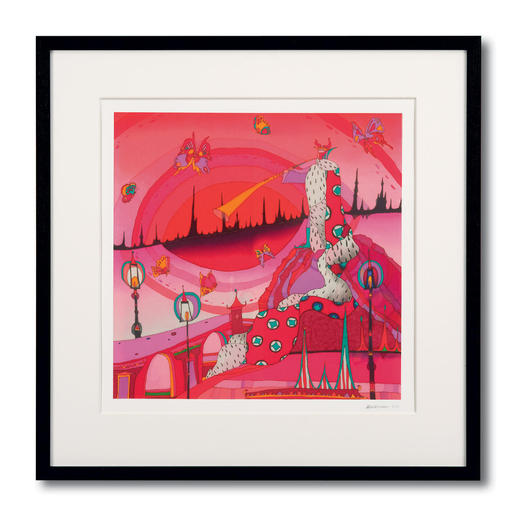 „Roter König“, gerahmt 62 x 62 cm. „Roter König“, gerahmt 62 x 62 cm.