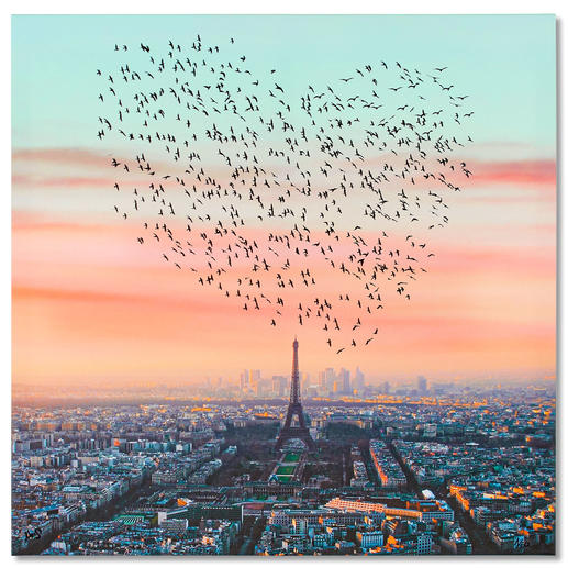 Robert Jahns – Paris Birds Robert Jahns: Einer der populärsten Instagram-Stars. 30.000 Likes! Paris Birds – jetzt als Leinwand-Edition. Exklusiv bei Pro-Idee. Maße: 100 x 100 cm