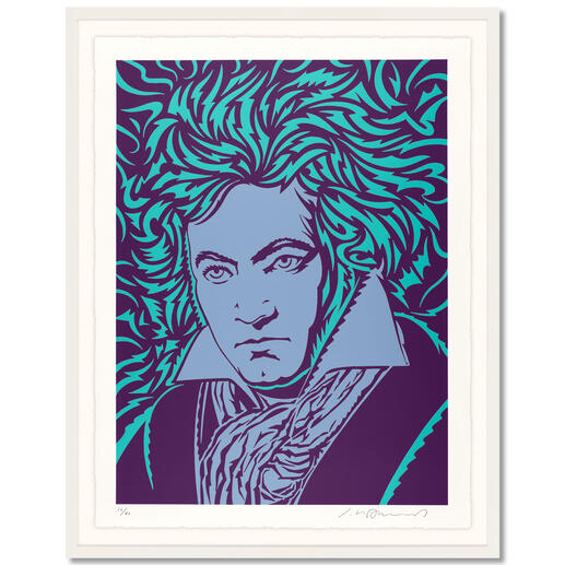 John van Hamersveld – Blue Beethoven John van Hamersvelds „Blue Beethoven“.
 Niedrig limitierte Sonderedition zum 250. Geburtstag von Ludwig van Beethoven. Maße: gerahmt 96,5 x 122,5 cm