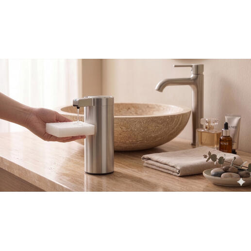 Design-Seifenspender mit Sensor attraktive für Waschbecken in modernem Stil