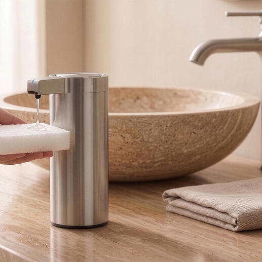 Design-Seifenspender mit Sensor attraktive für Waschbecken in modernem Stil