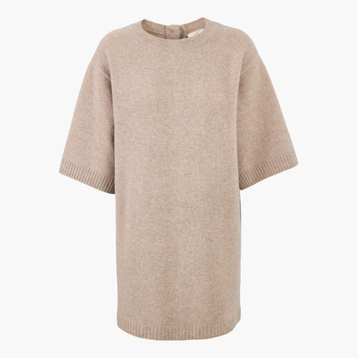 Princess Yak-Strickkleid in Sand, lässiger Style, Größe 36.