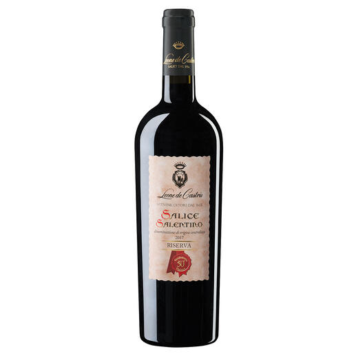 Riserva Castris 2017, Leone de Castris, Salice Salentino, Apulien, Italien Der beste Rotwein Italiens. Unter 640 (!) Konkurrenten. (Mundus Vini, Sommerverkostung 2016 über den Jahrgang 2014, www.mundusvini.com)